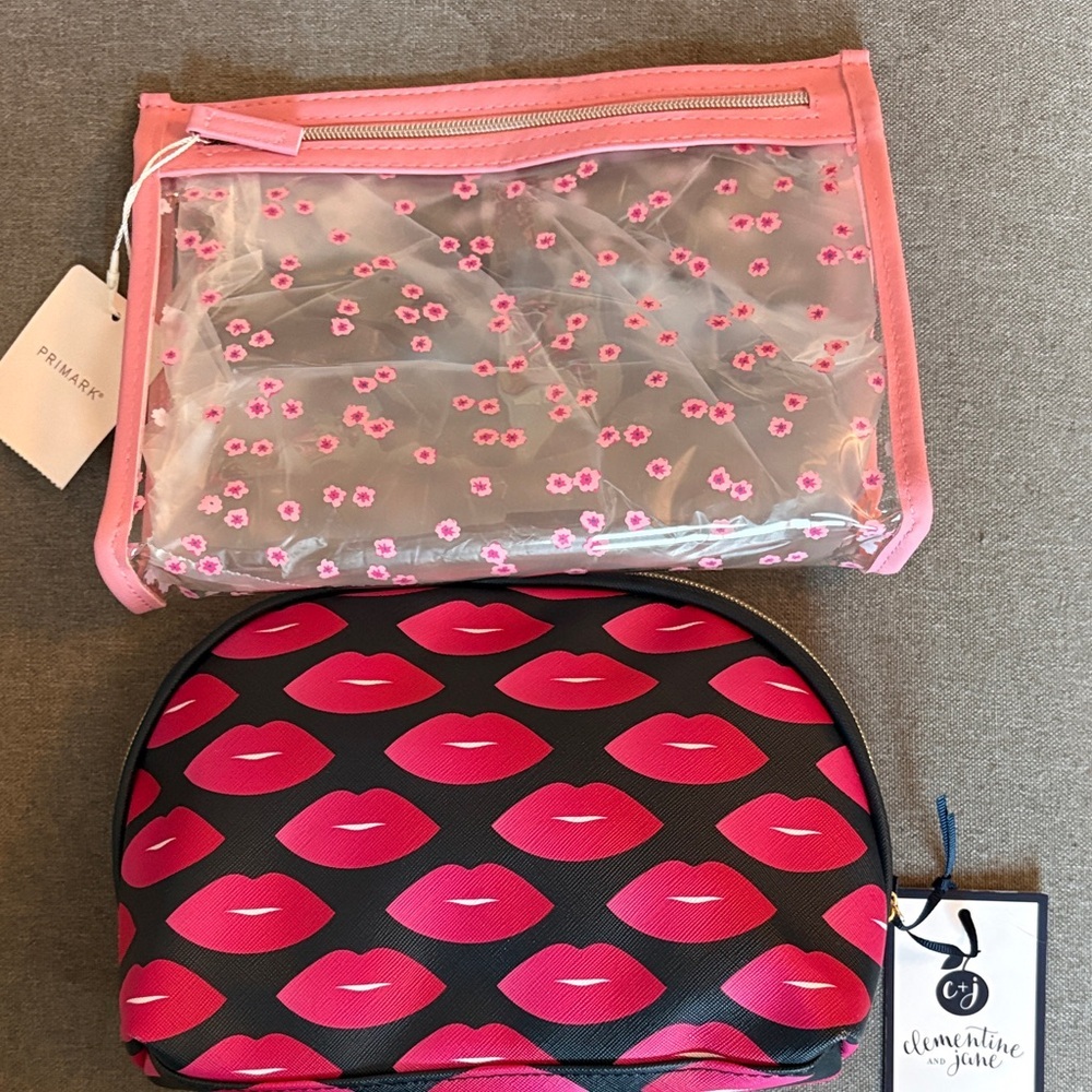 Primark & Clementine and Jane Pink and Black Cosmetic Bags
